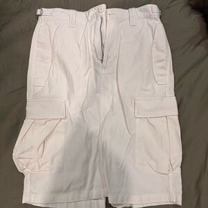 TNA White Cargo Midi Skirt